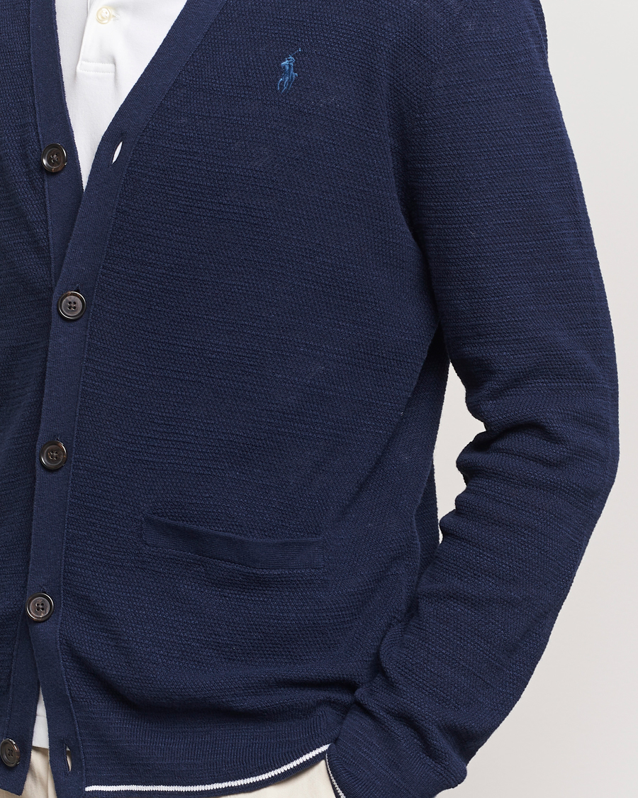 Herr | Tröjor | Polo Ralph Lauren | Textured Knitted Cardigan Bright Navy