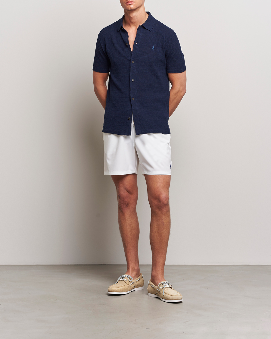 Herr | Skjortor | Polo Ralph Lauren | Textured Knitted Short Sleeve Shirt Bright Navy