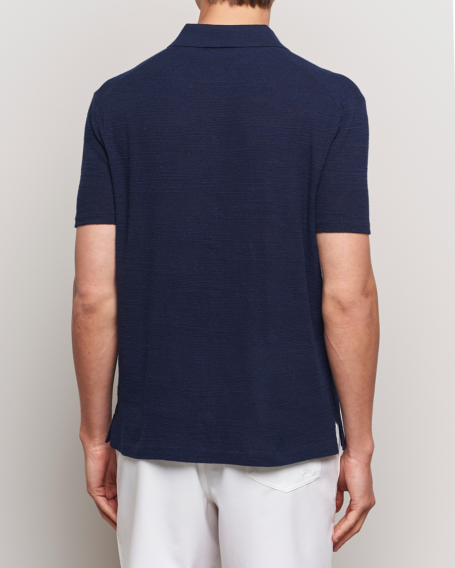 Herr | Skjortor | Polo Ralph Lauren | Textured Knitted Short Sleeve Shirt Bright Navy