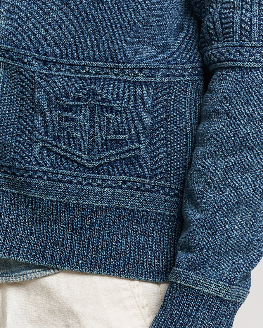 Herr | Tröjor | Polo Ralph Lauren | Knitted Shawl Collar Cardigan Dark Indigo