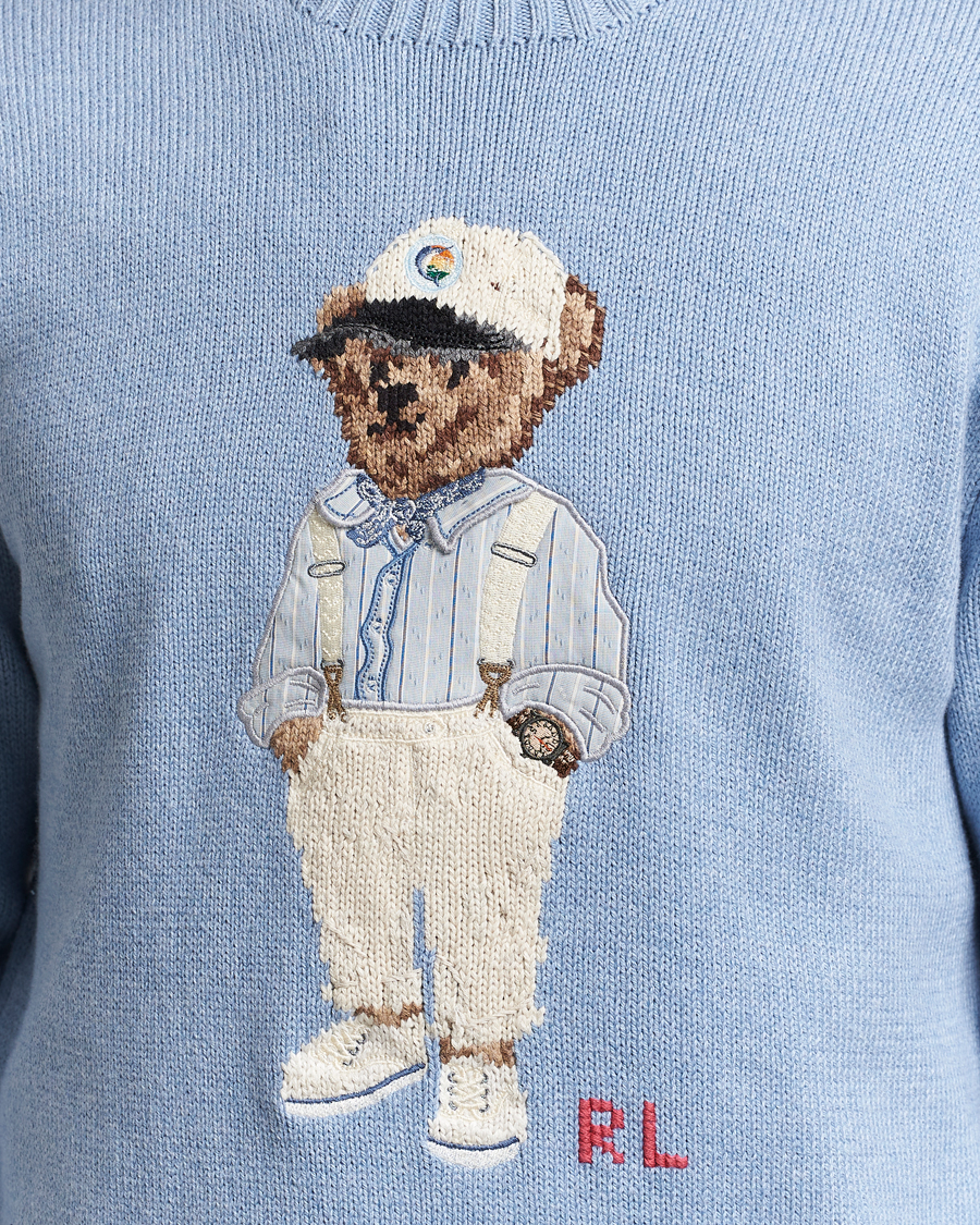 Herr | Tröjor | Polo Ralph Lauren | Knitted Hemingway Bear Sweater Driftwood Blue