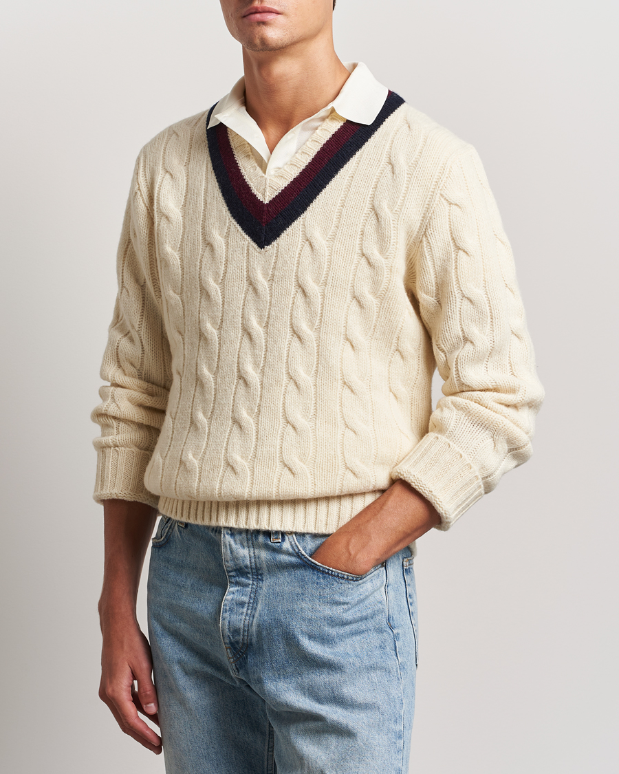 Herr | Tröjor | Polo Ralph Lauren | Wool Cricket Sweater Cream