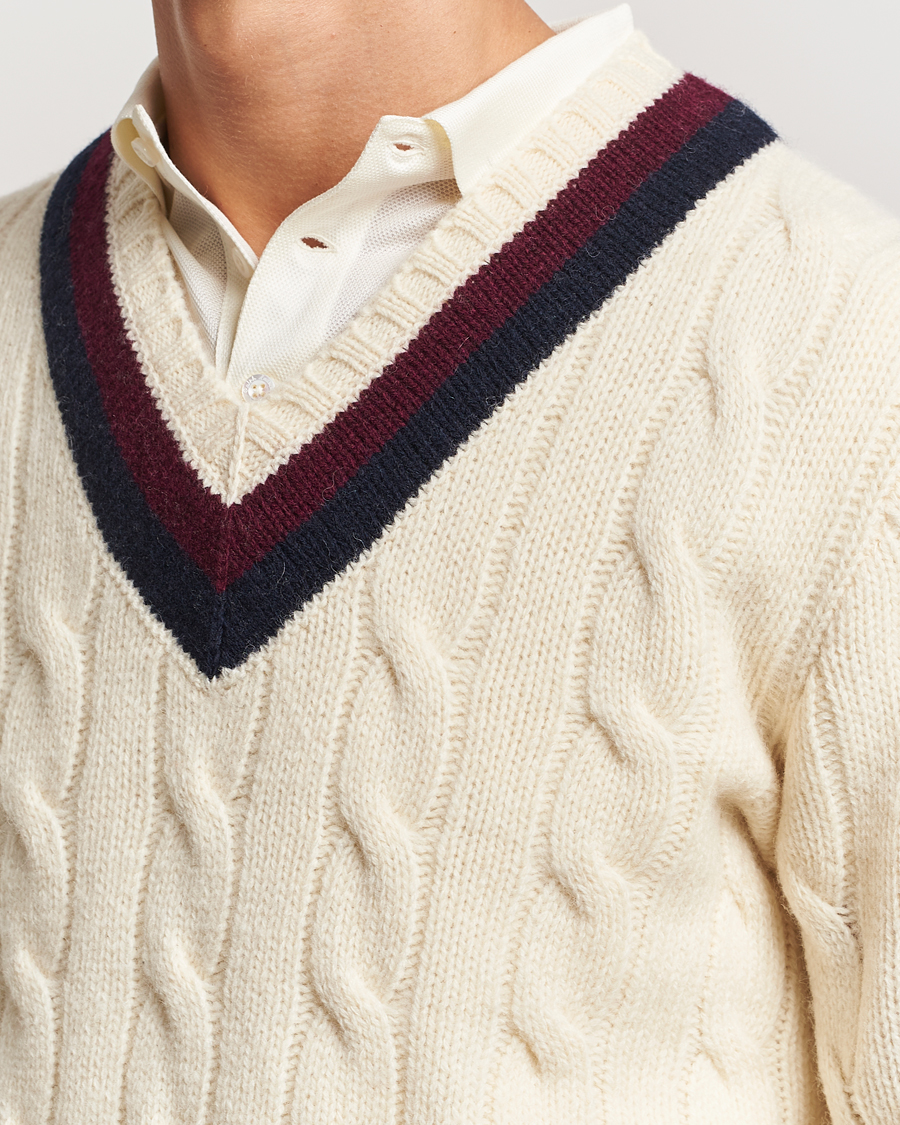 Herr | Tröjor | Polo Ralph Lauren | Wool Cricket Sweater Cream