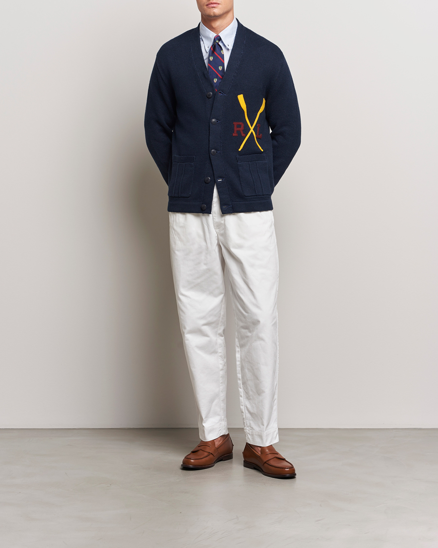 Herr | Tröjor | Polo Ralph Lauren | RL Rowing Knitted Cardigan Aviator Navy