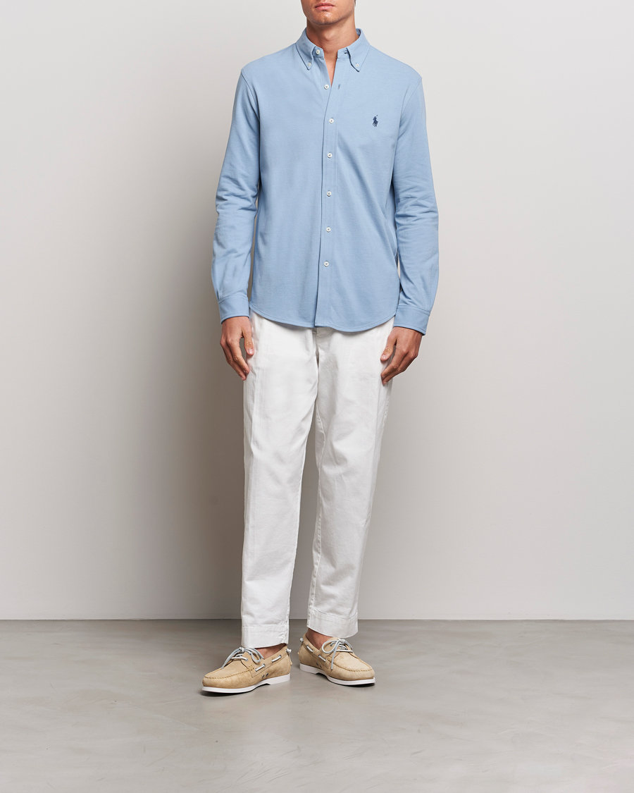 Herr | Skjortor | Polo Ralph Lauren | Featherweight Mesh Shirt Vessel Blue