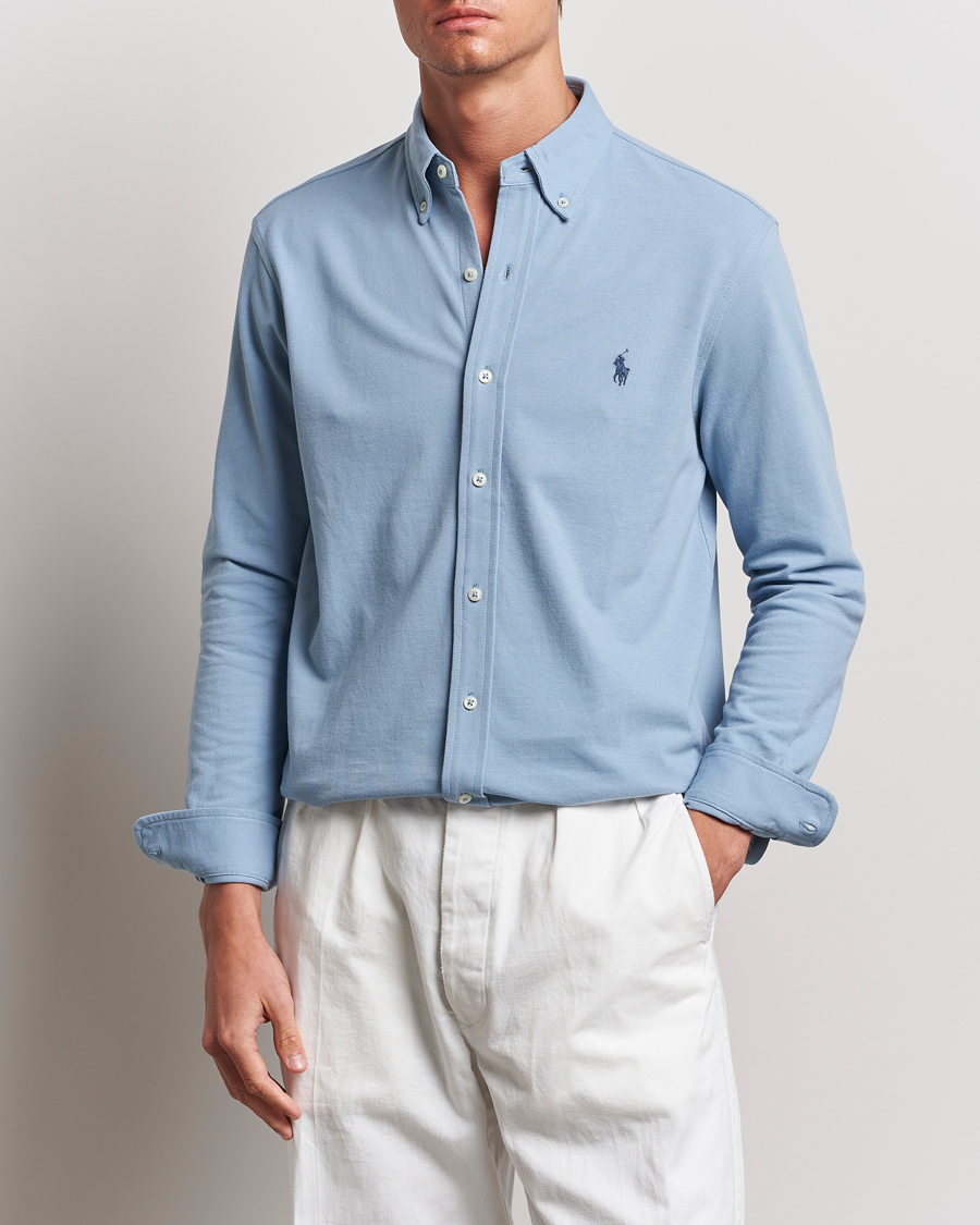 Herr | Pikéskjortor | Polo Ralph Lauren | Featherweight Mesh Shirt Vessel Blue
