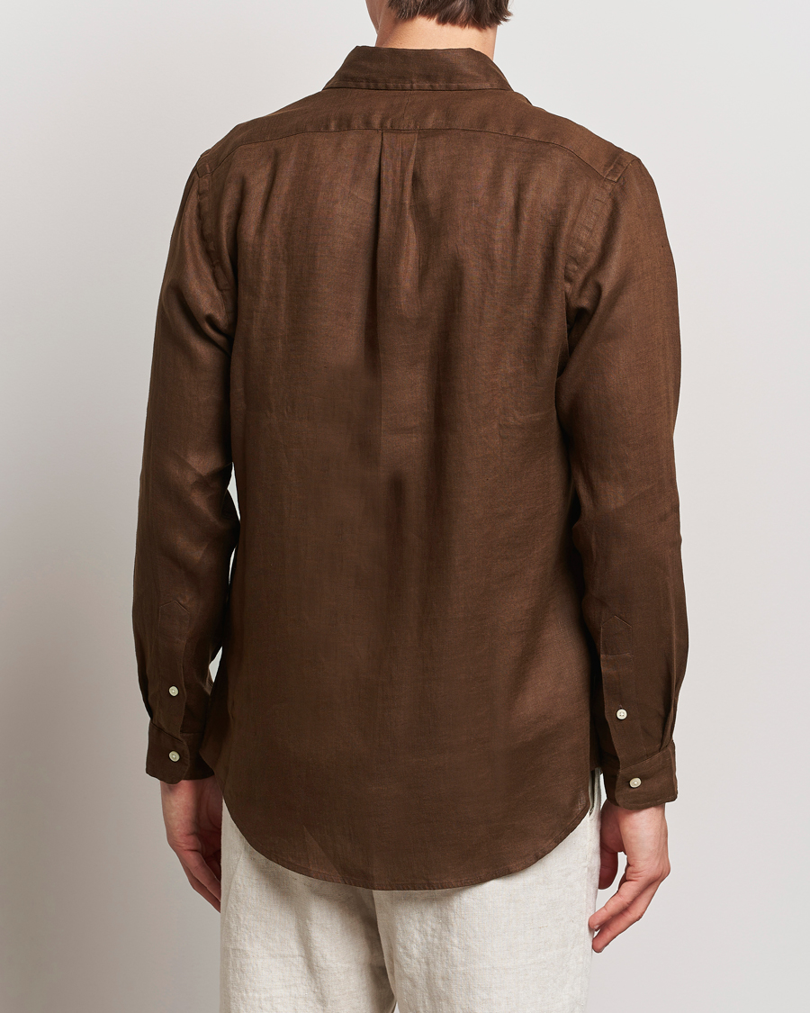 Herr | Skjortor | Polo Ralph Lauren | Custom Fit Linen Button Down Chocolate Mousse