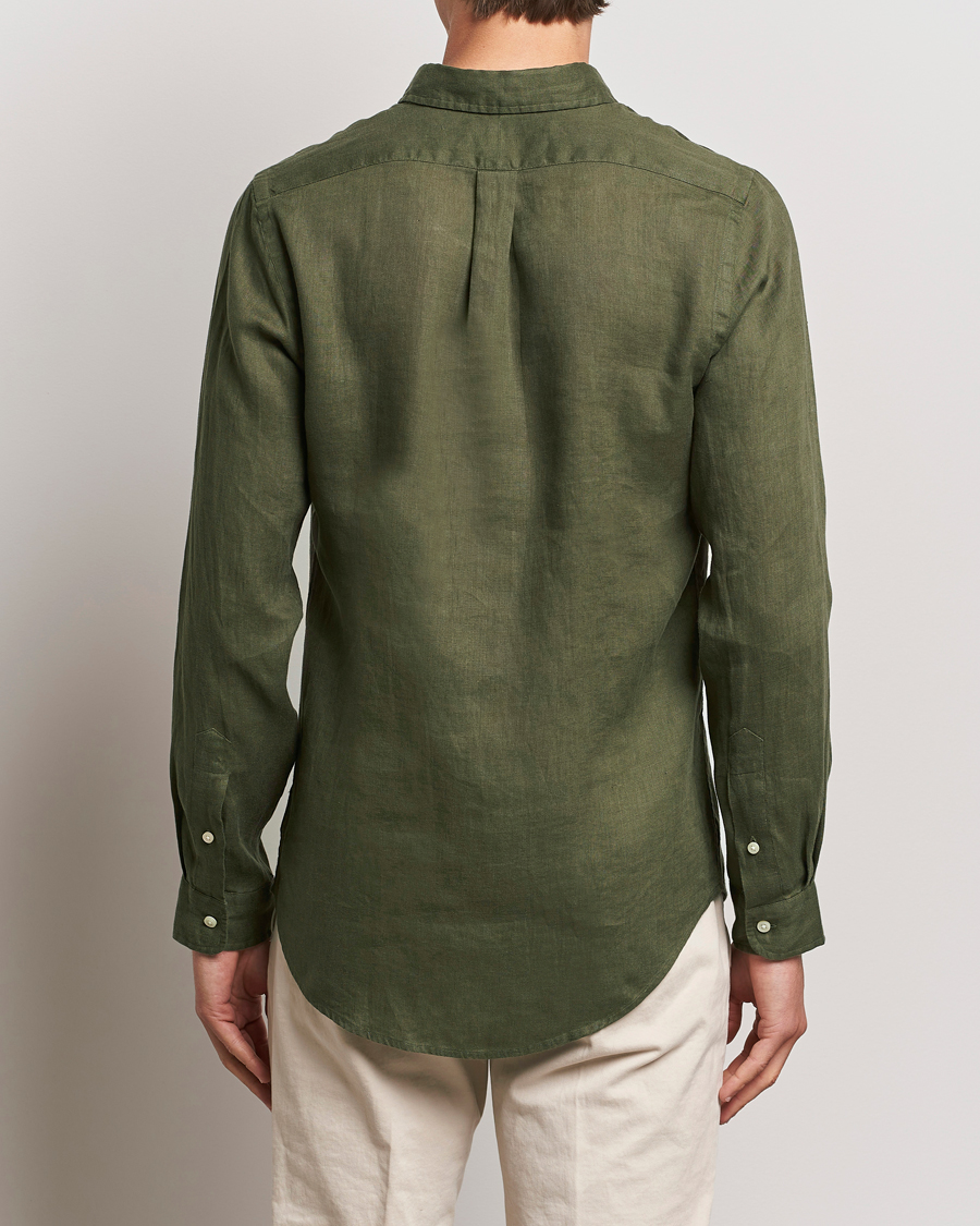 Herr | Skjortor | Polo Ralph Lauren | Slim Fit Linen Button Down Shirt Thermal Green
