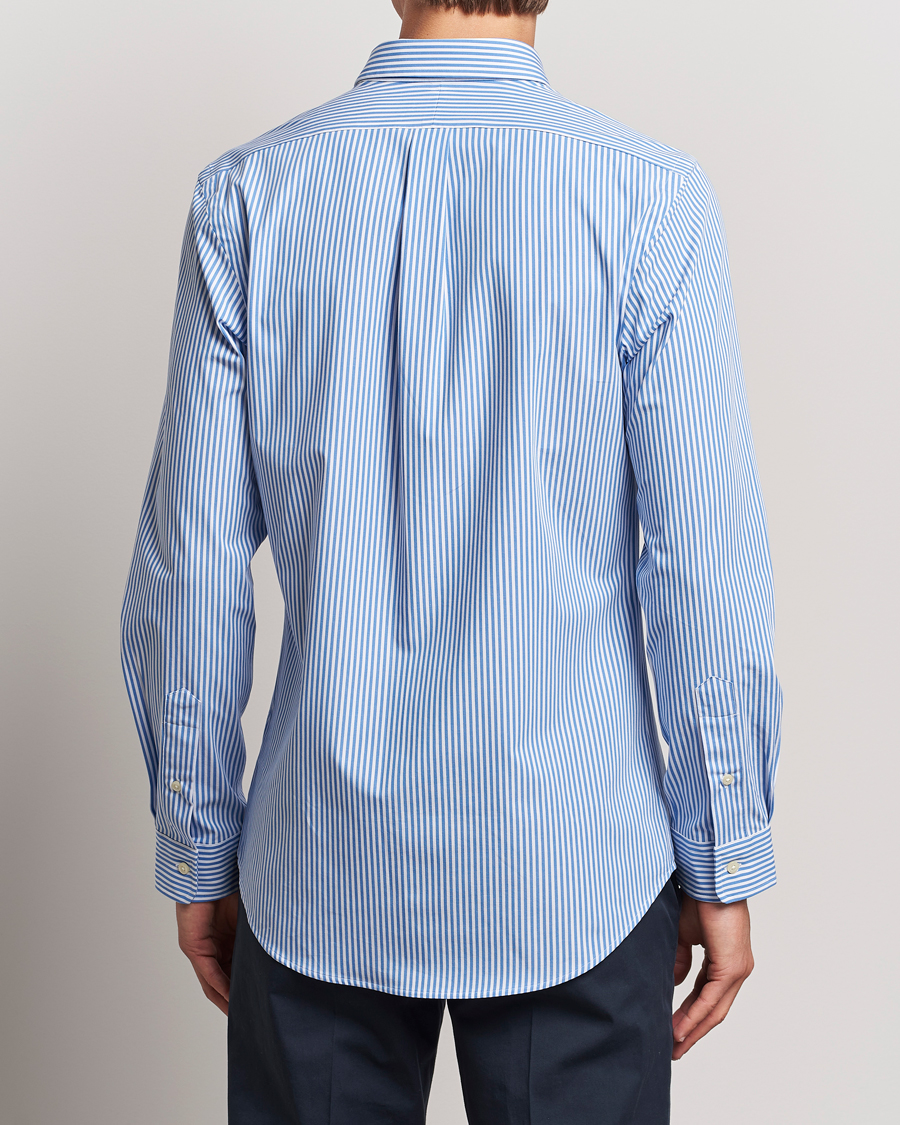 Herr | Skjortor | Polo Ralph Lauren | Slim Fit Striped Poplin Shirt Light Blue/White