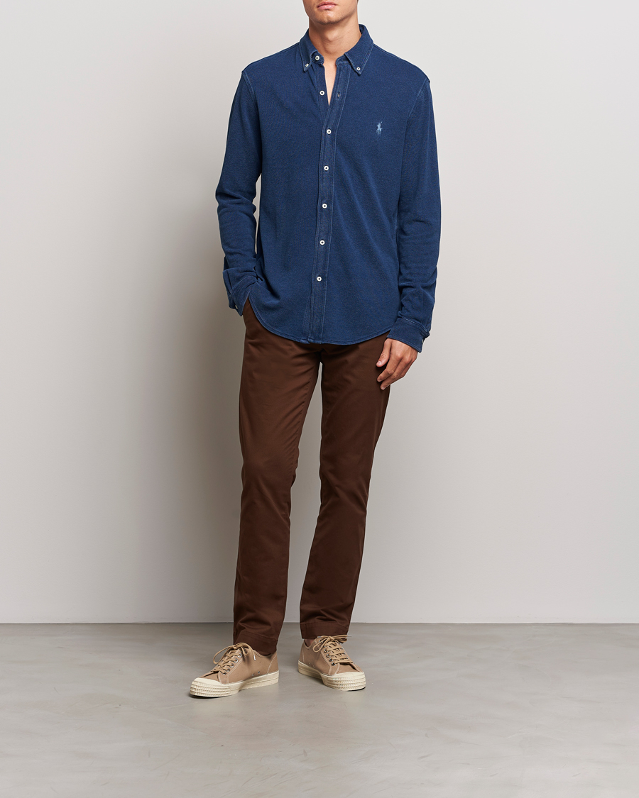 Herr | Skjortor | Polo Ralph Lauren | Featherweight Mesh Shirt Dark Indigo