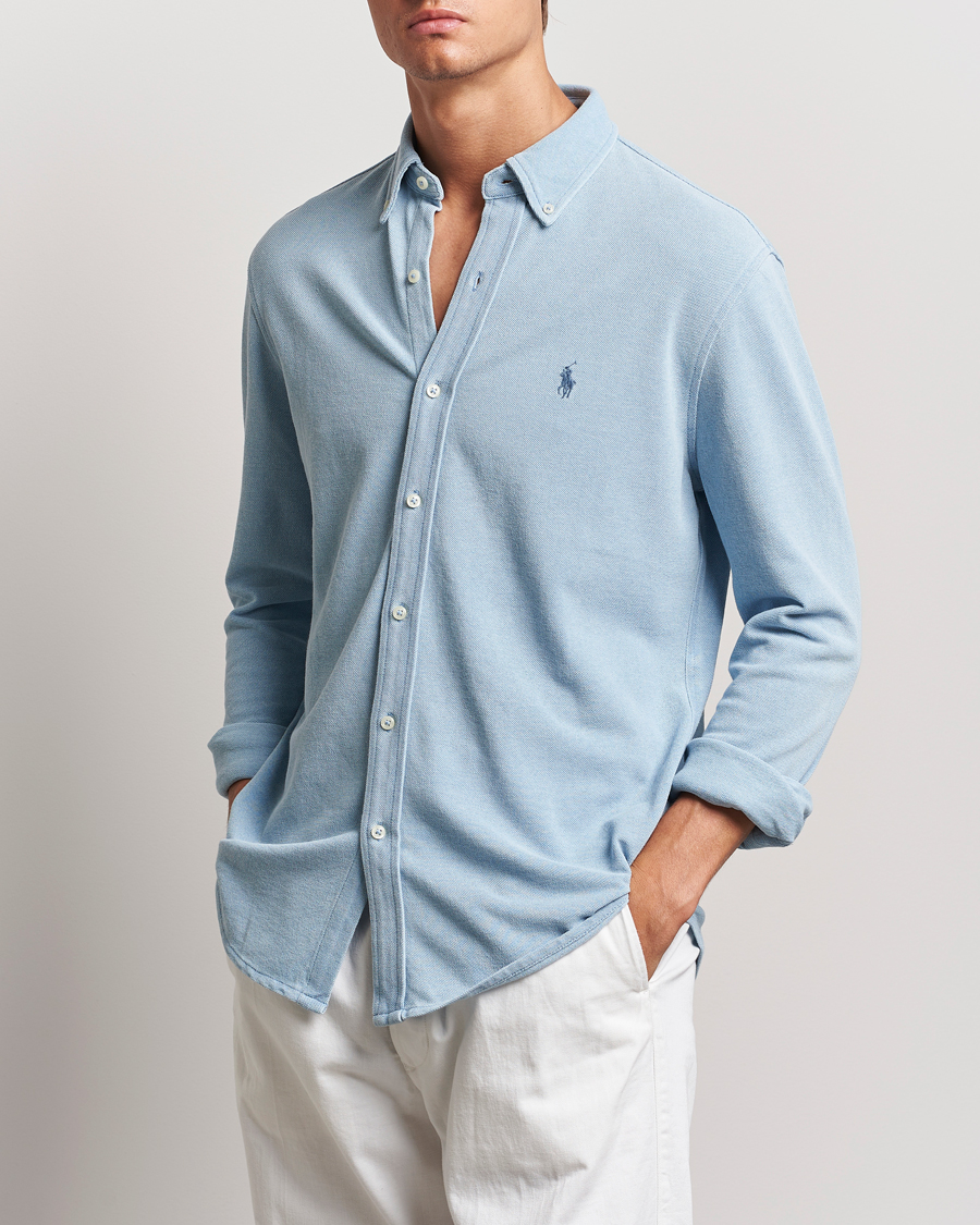 Herr | Polo Ralph Lauren | Polo Ralph Lauren | Featherweight Mesh Shirt Light Indigo