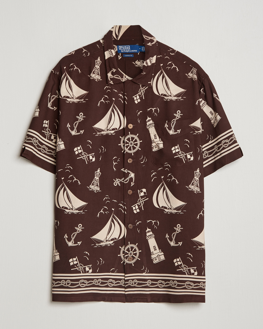 Herr | Skjortor | Polo Ralph Lauren | Printed Rayon Short Sleeve Shirt Captins Convo