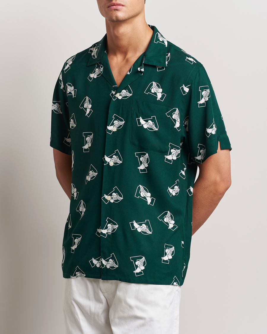 Herr | Skjortor | Polo Ralph Lauren | Printed P Wing Short Sleeve Shirt Toss Green