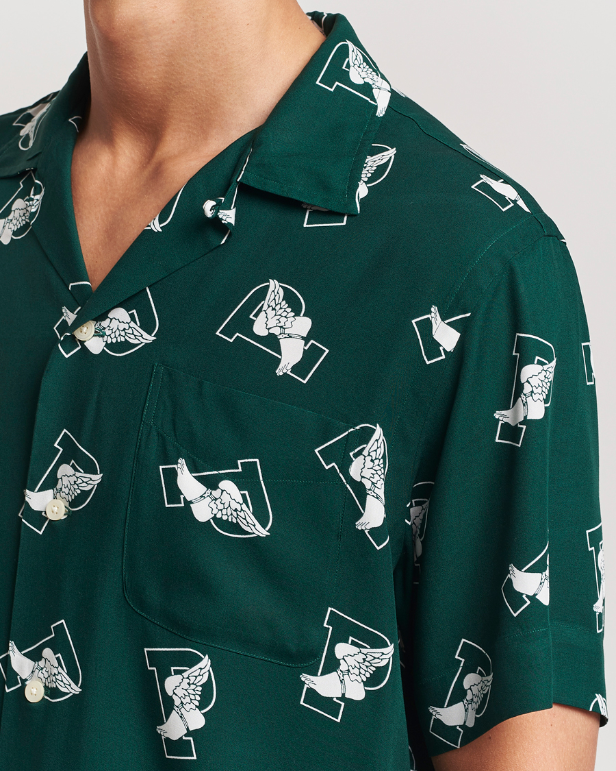 Herr | Skjortor | Polo Ralph Lauren | Printed P Wing Short Sleeve Shirt Toss Green