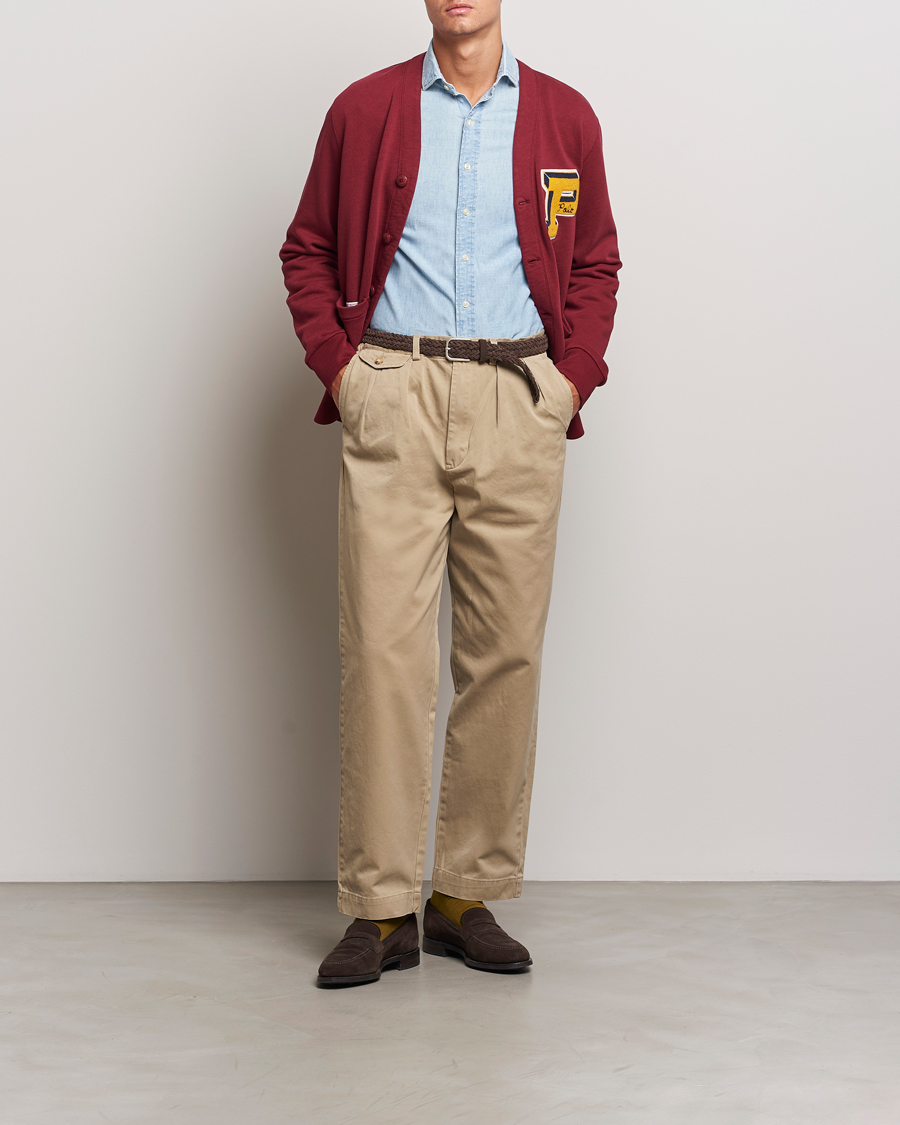 Herr | Byxor | Polo Ralph Lauren | Rustic Twill Pleated Worker Trousers RL Khaki