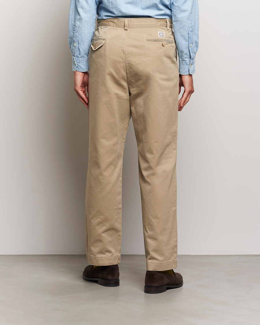Herr | Byxor | Polo Ralph Lauren | Rustic Twill Pleated Worker Trousers RL Khaki