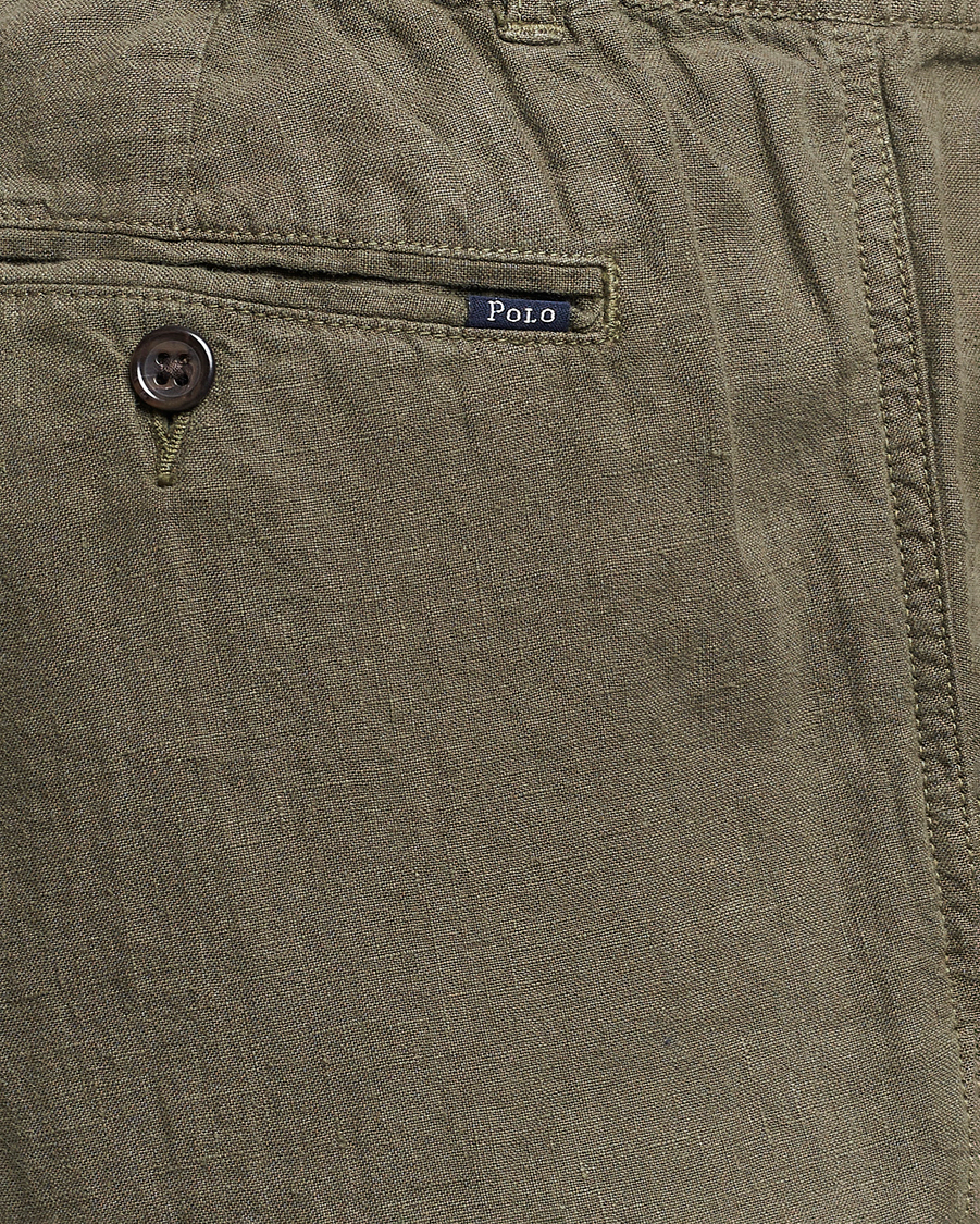 Herr | Byxor | Polo Ralph Lauren | Prepster Linen Trousers Thermal Green