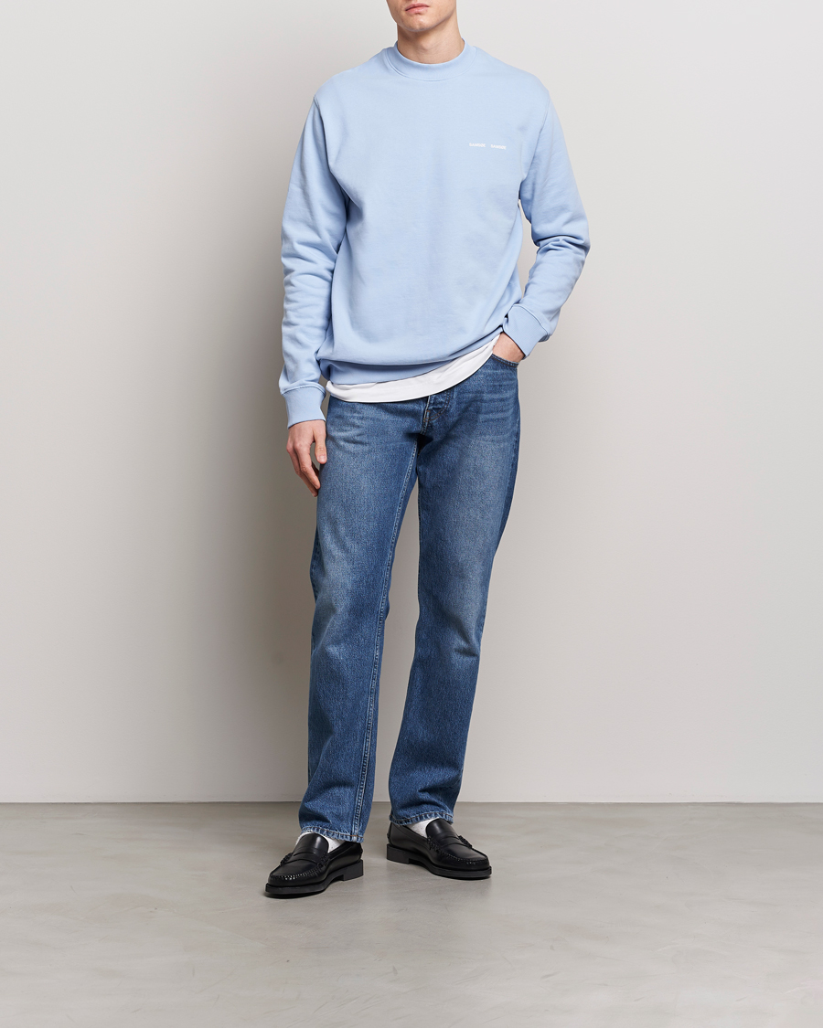 Herr | Tröjor | Samsøe Samsøe | Norsbro Crew Neck Sweatshirt Brunnera Blue