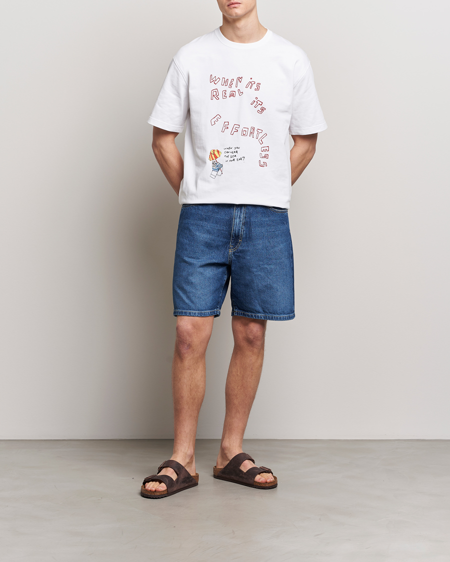 Herr | T-Shirts | Samsøe Samsøe | Sagiotto Printed Crew Neck T-Shirt White Effortless