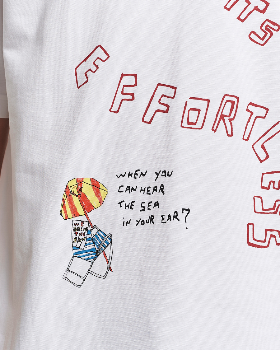 Herr | T-Shirts | Samsøe Samsøe | Sagiotto Printed Crew Neck T-Shirt White Effortless