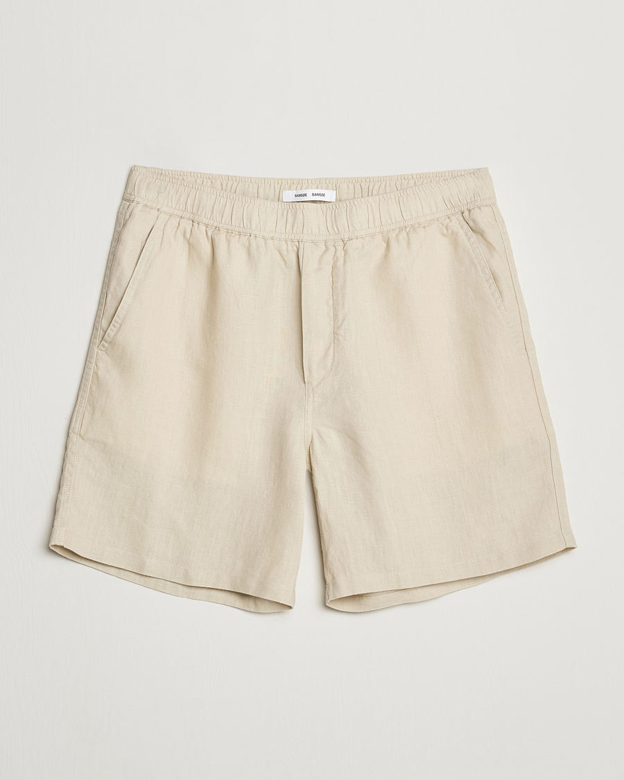 Herr | Shorts | Samsøe Samsøe | Sajabari Linen Drawstring Shorts Castle Wall