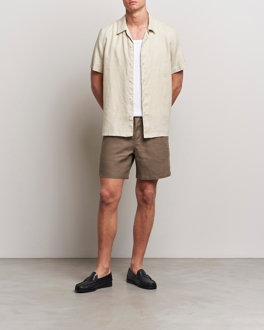 Herr | Shorts | Samsøe Samsøe | Sajabari Linen Drawstring Shorts Bungee Cord