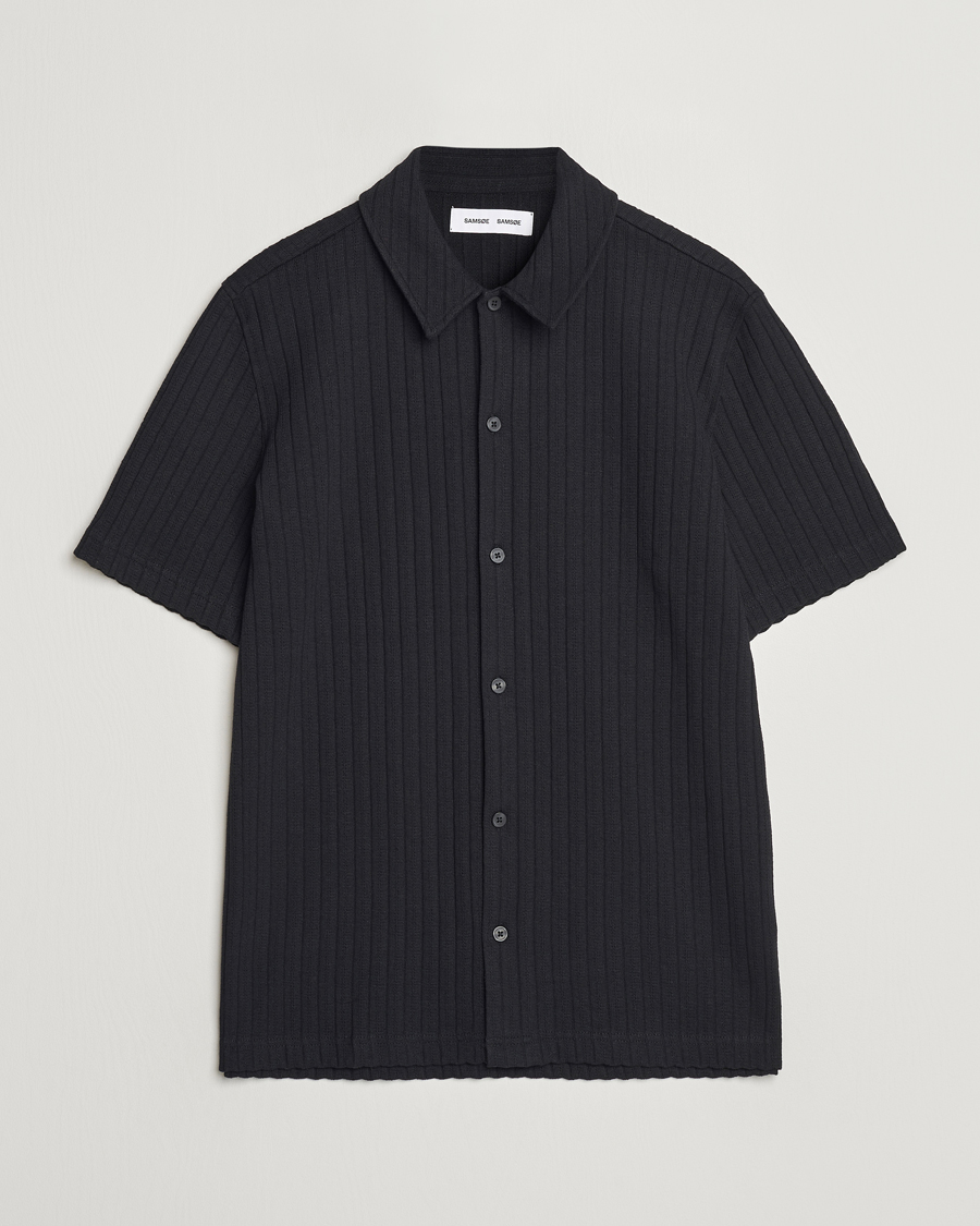 Herr | Skjortor | Samsøe Samsøe | Sakvistbro Structured Short Sleeve Shirt Black