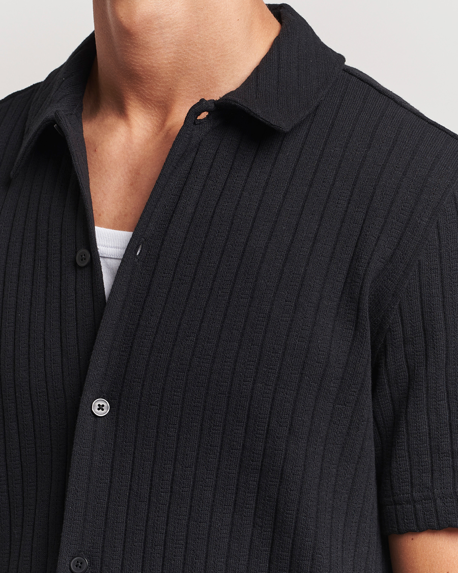 Herr | Skjortor | Samsøe Samsøe | Sakvistbro Structured Short Sleeve Shirt Black