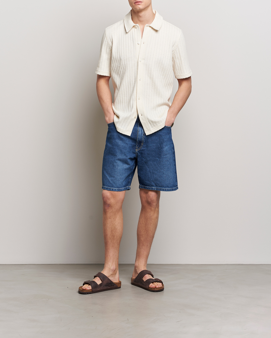 Herr | Skjortor | Samsøe Samsøe | Sakvistbro Structured Short Sleeve Shirt Clear Cream