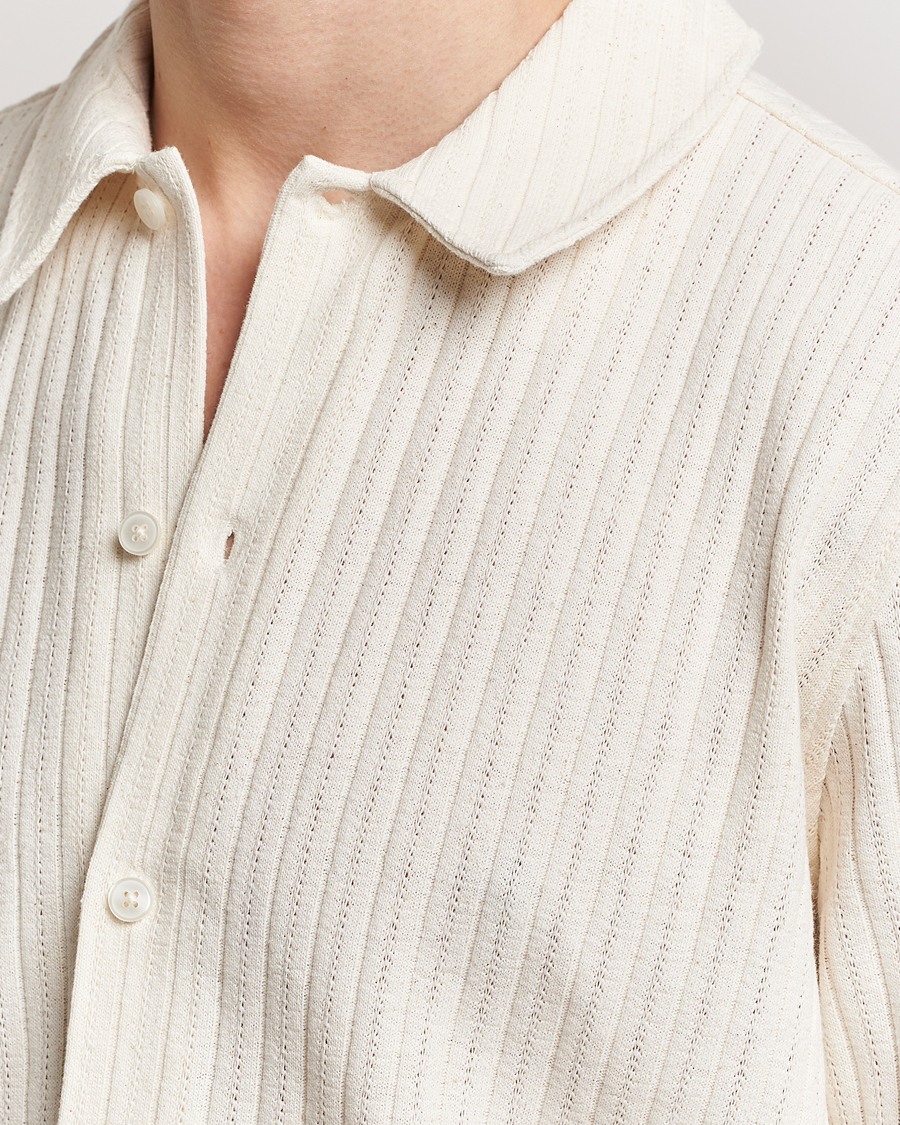 Herr | Skjortor | Samsøe Samsøe | Sakvistbro Structured Short Sleeve Shirt Clear Cream