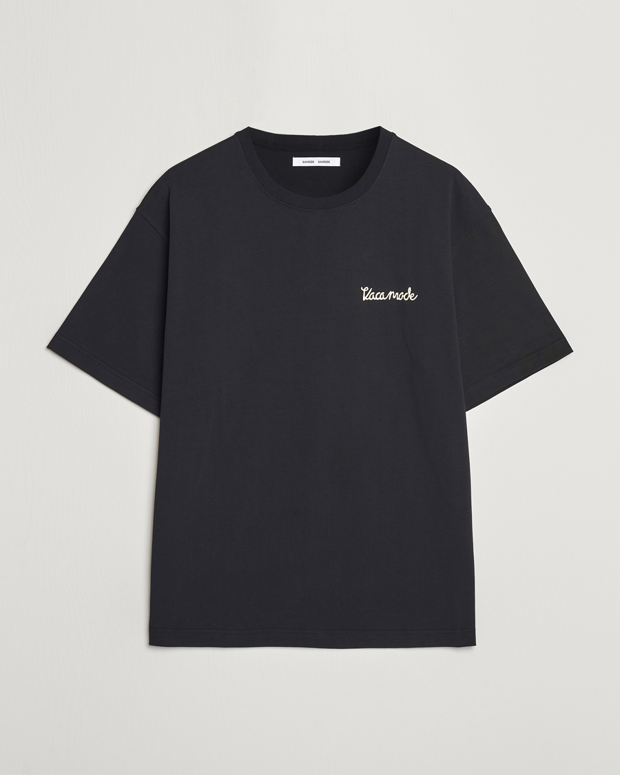 Herr | T-Shirts | Samsøe Samsøe | Savaca Printed Crew Neck T-Shirt Black
