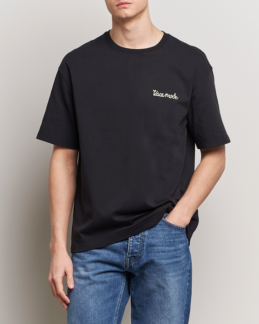 Herr | T-Shirts | Samsøe Samsøe | Savaca Printed Crew Neck T-Shirt Black