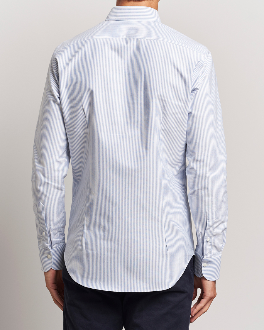 Herr | Skjortor | Grigio | Oxford Button Down Shirt Light Blue Stripe