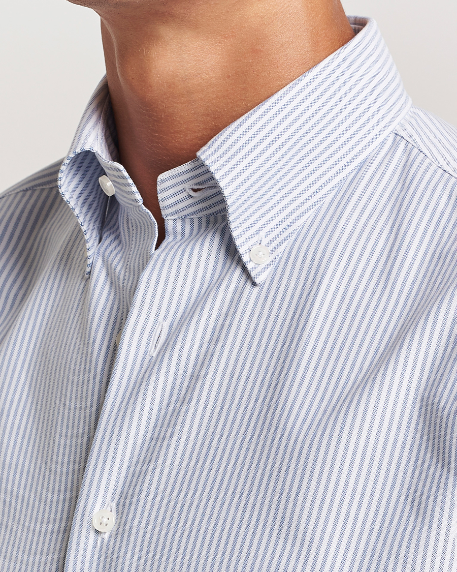 Herr | Skjortor | Grigio | Oxford Button Down Shirt Light Blue Stripe