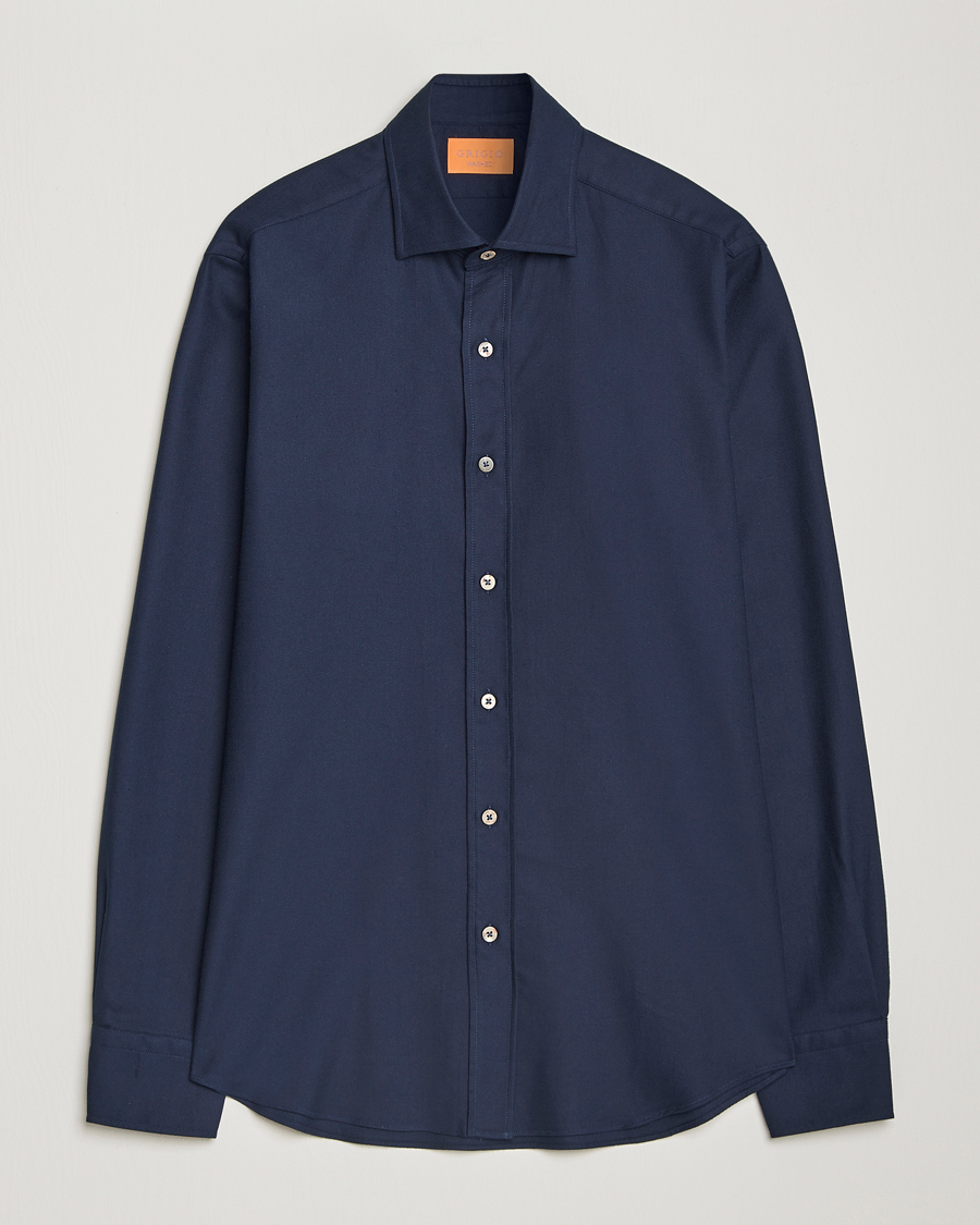 Herr | Skjortor | Grigio | Cotton Twill Shirt Navy