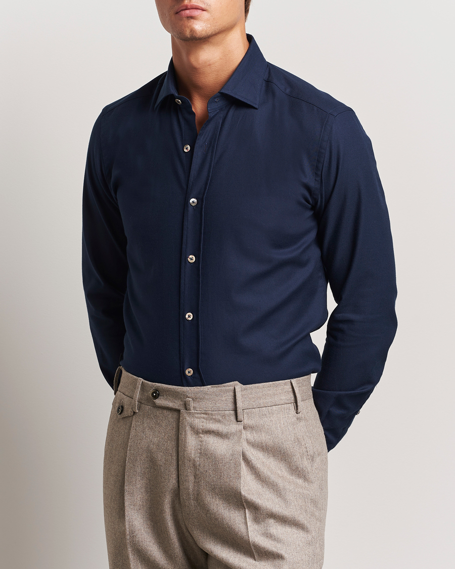 Herr | Skjortor | Grigio | Cotton Twill Shirt Navy
