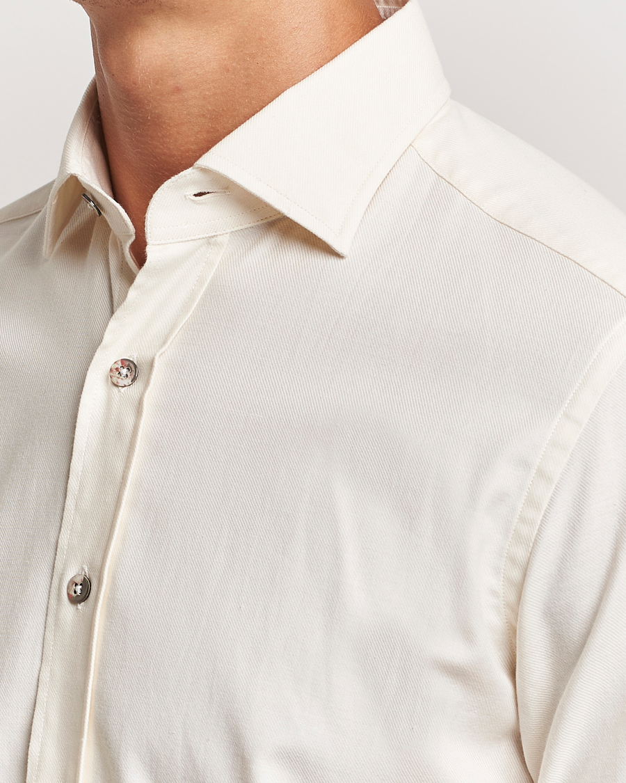 Herr | Skjortor | Grigio | Cotton Twill Shirt Off White