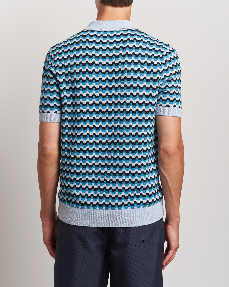 Herr | Pikéer | Fred Perry | Bouclé Jacquard Knitted Polo Light Smoke