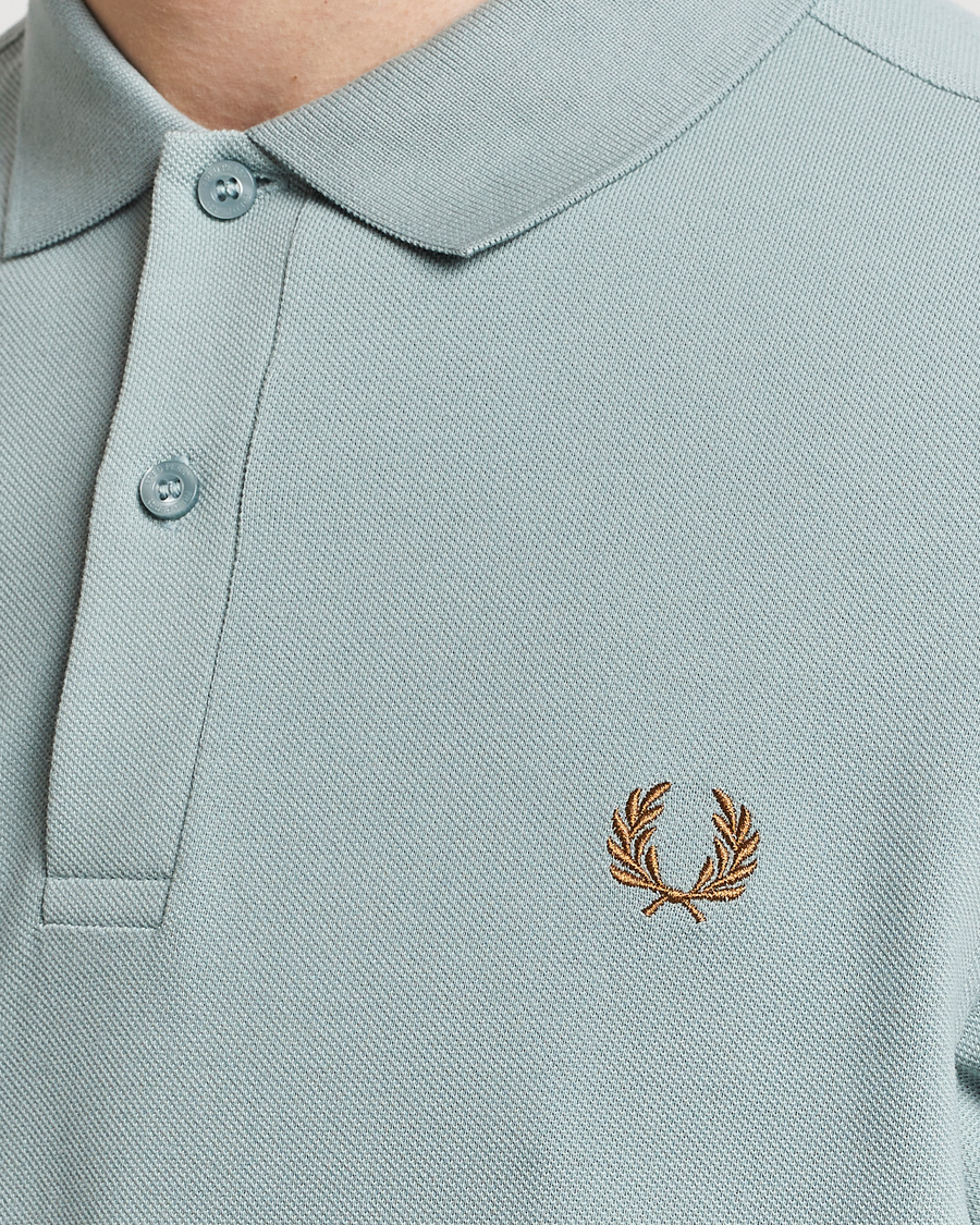Herr | Pikéer | Fred Perry | Plain Polo Shirt Silver Blue
