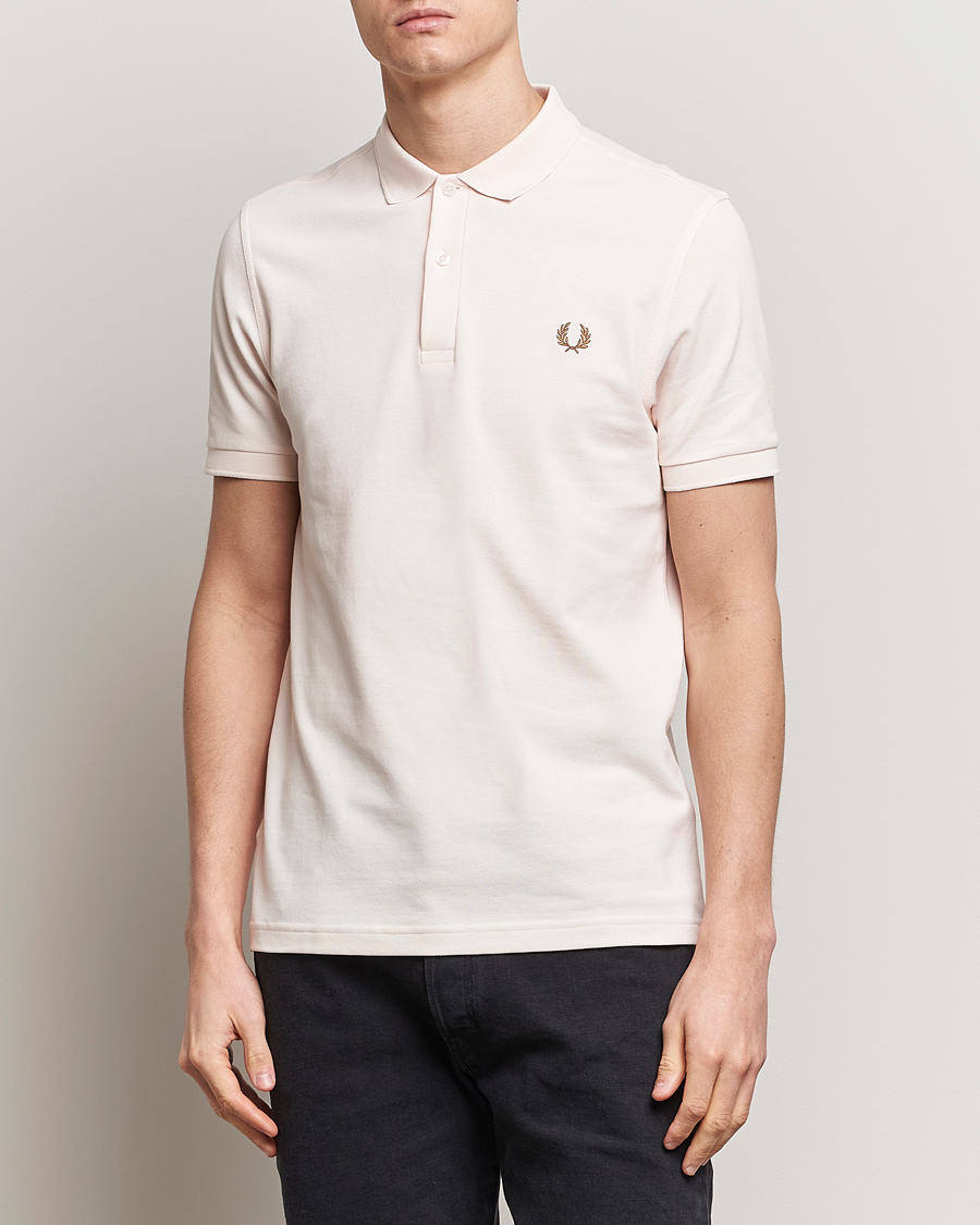 Herr | Best of British | Fred Perry | Plain Polo Shirt Silky Peach
