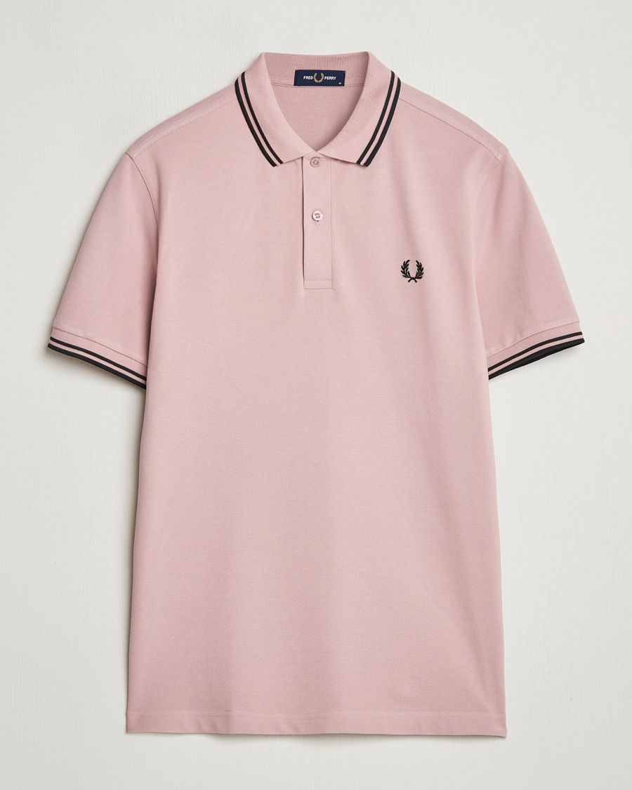 Herr | Pikéer | Fred Perry | Twin Tipped Polo Shirt Dusty Rose Pink
