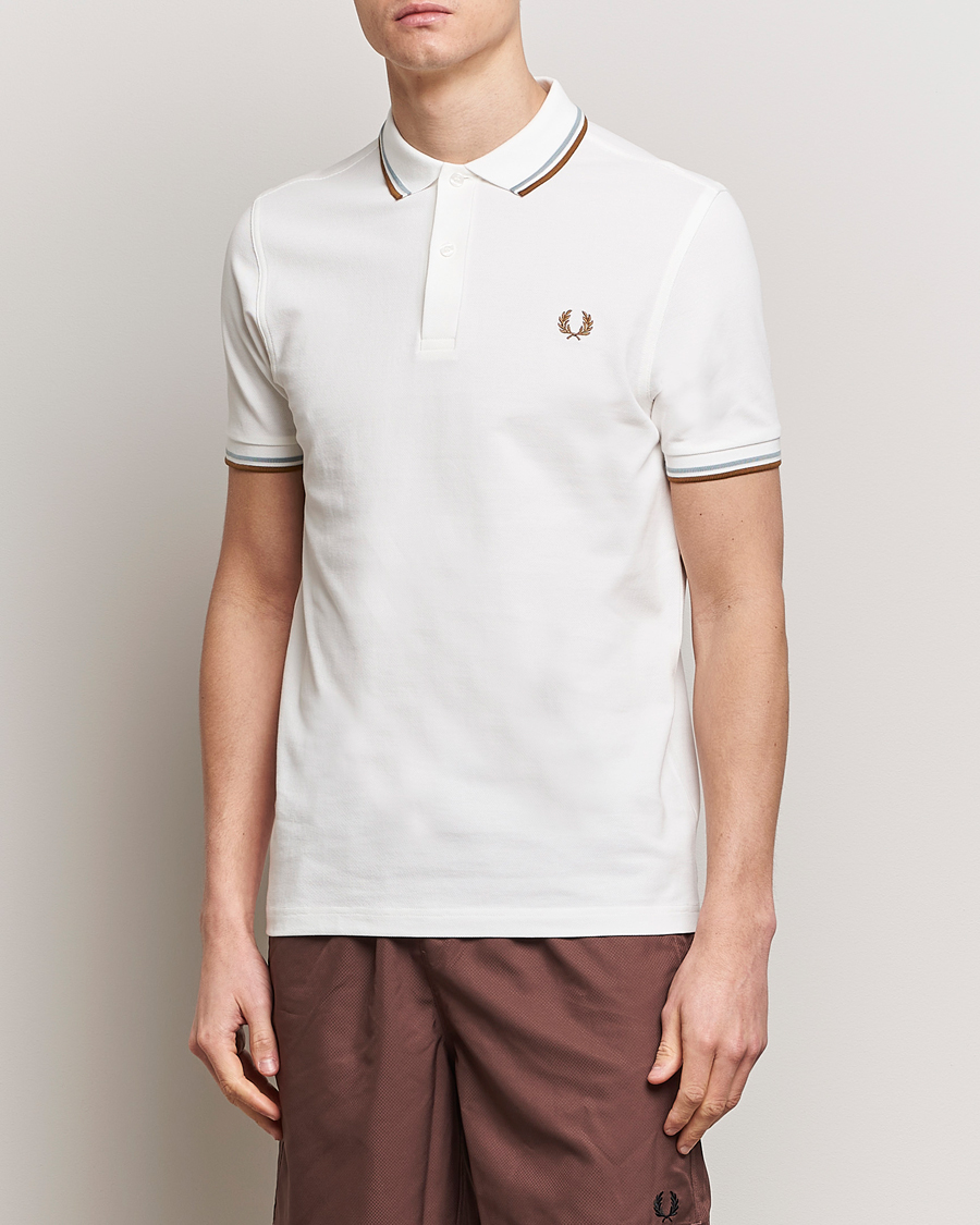 Herr | Pikéer | Fred Perry | Twin Tipped Polo Shirt Snow White