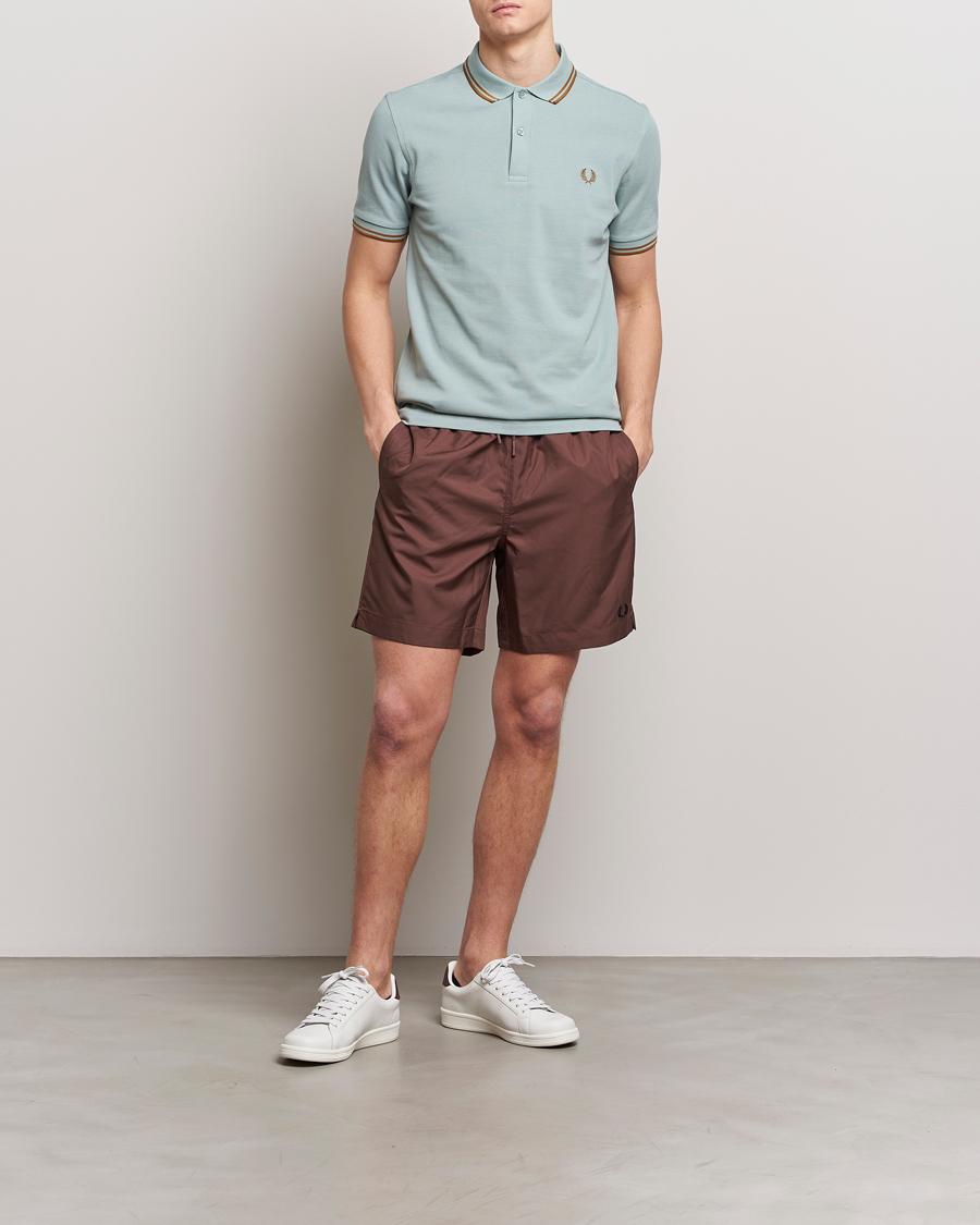 Herr | Pikéer | Fred Perry | Twin Tipped Polo Shirt Silver Blue