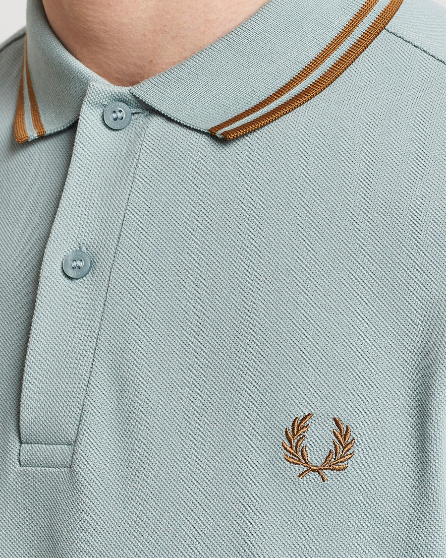Herr | Pikéer | Fred Perry | Twin Tipped Polo Shirt Silver Blue