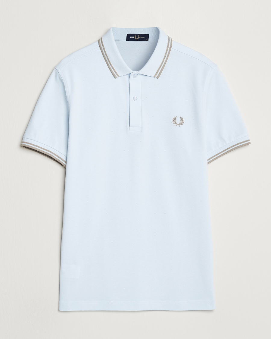 Herr | Pikéer | Fred Perry | Twin Tipped Polo Shirt Light Ice