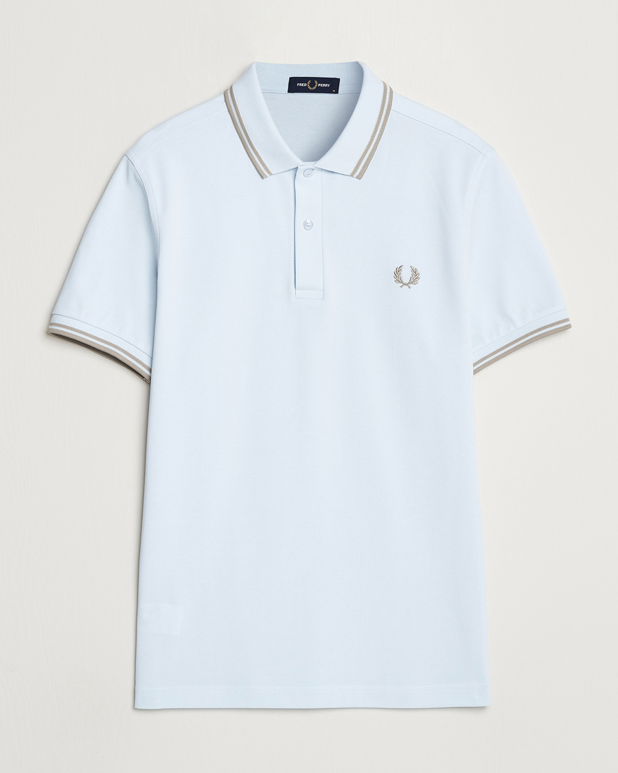 Herr |  | Fred Perry | Twin Tipped Polo Shirt Light Ice