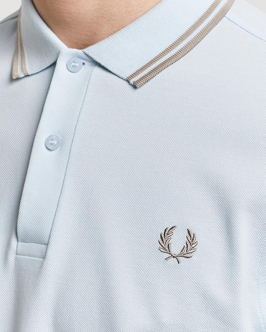 Herr | Pikéer | Fred Perry | Twin Tipped Polo Shirt Light Ice