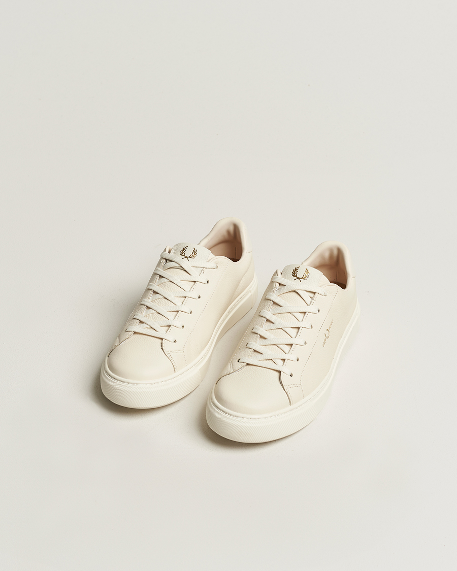 Herr | Fred Perry | Fred Perry | B71 Grained Leather Sneaker Ecru