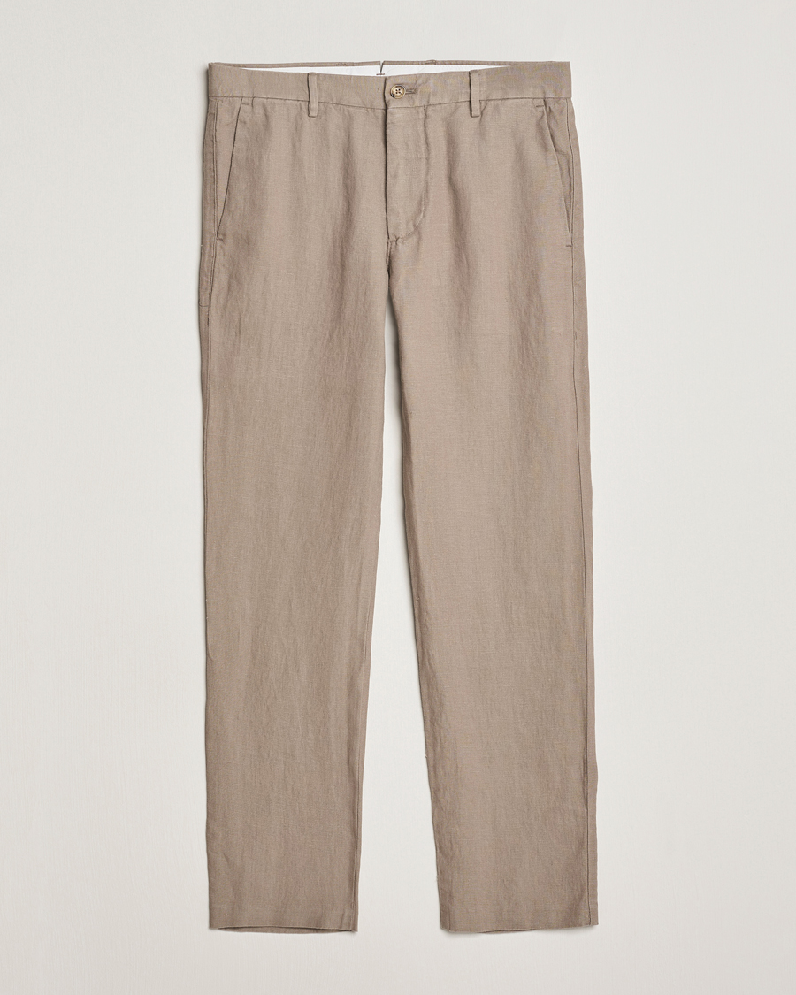 Herr | Byxor | NN07 | Theo Linen Trousers Greige