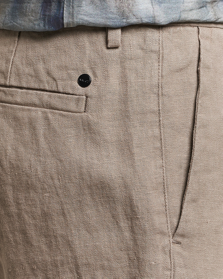 Herr | Byxor | NN07 | Theo Linen Trousers Greige